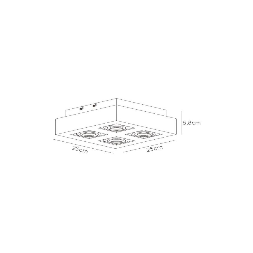 Lucide 09119/21/30 - LED Stmívatelné bodové svítidlo XIRAX 4xGU10/5W/230V