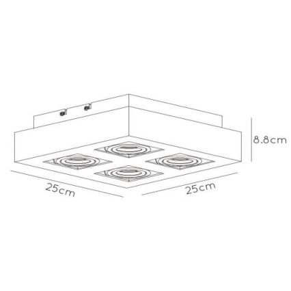 Lucide 09119/21/30 - LED Stmívatelné bodové svítidlo XIRAX 4xGU10/5W/230V