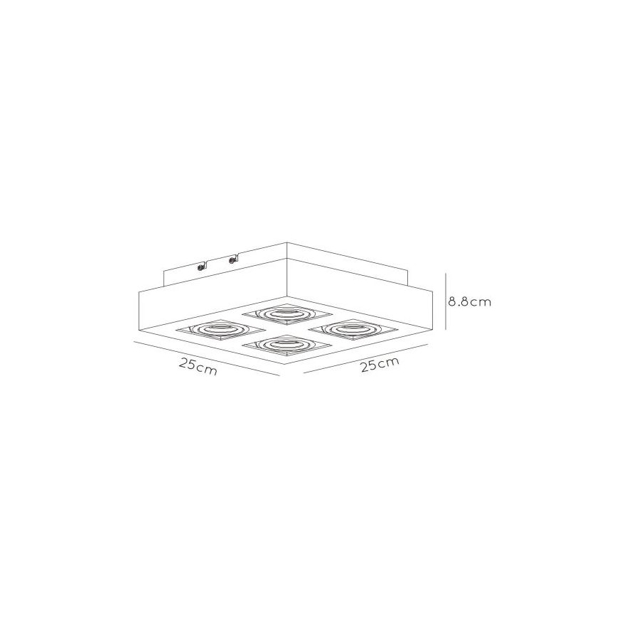 Lucide 09119/21/30 - LED Stmívatelné bodové svítidlo XIRAX 4xGU10/5W/230V