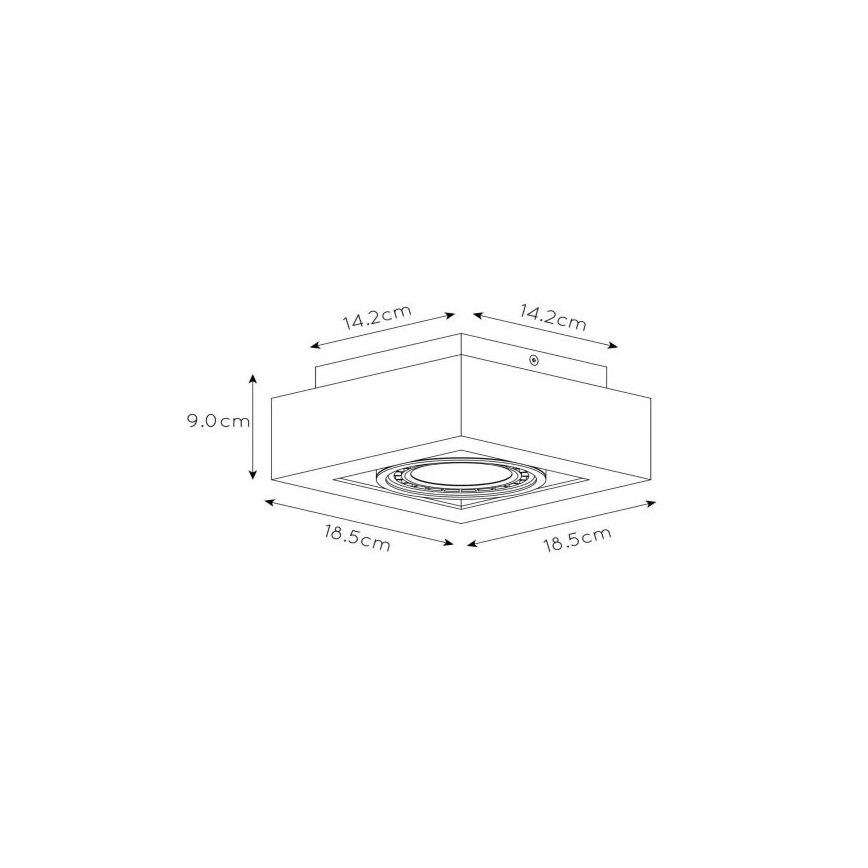 Lucide 09120/12/31 - LED Stmívatelné bodové svítidlo ZEFIX 1xGU10/12W/230V bílá