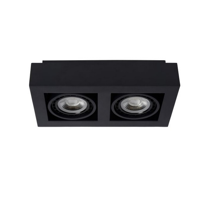 Lucide 09120/24/30 - LED Stmívatelné bodové svítidlo ZEFIX 2xGU10/12W/230V černá