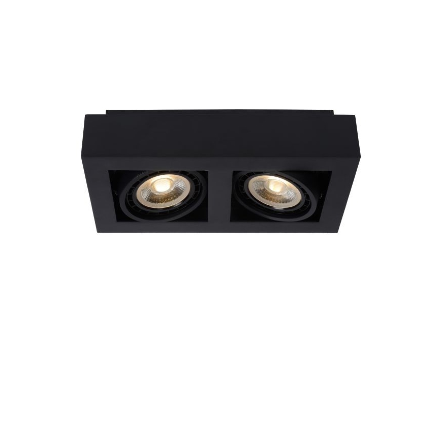 Lucide 09120/24/30 - LED Stmívatelné bodové svítidlo ZEFIX 2xGU10/12W/230V černá