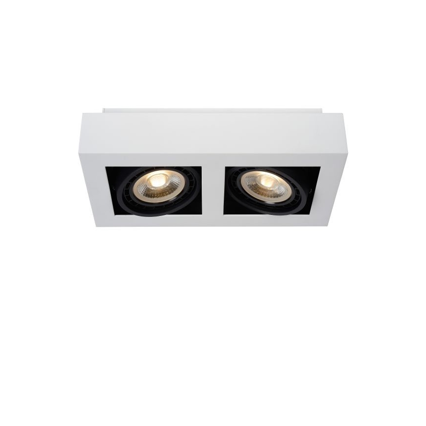 Lucide 09120/24/31 - LED Stmívatelné bodové svítidlo ZEFIX 2xGU10/12W/230V bílá