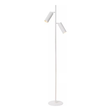 Lucide 09739/02/31 - Stojací lampa CLUBS 2xGU10/40W/230V bílá