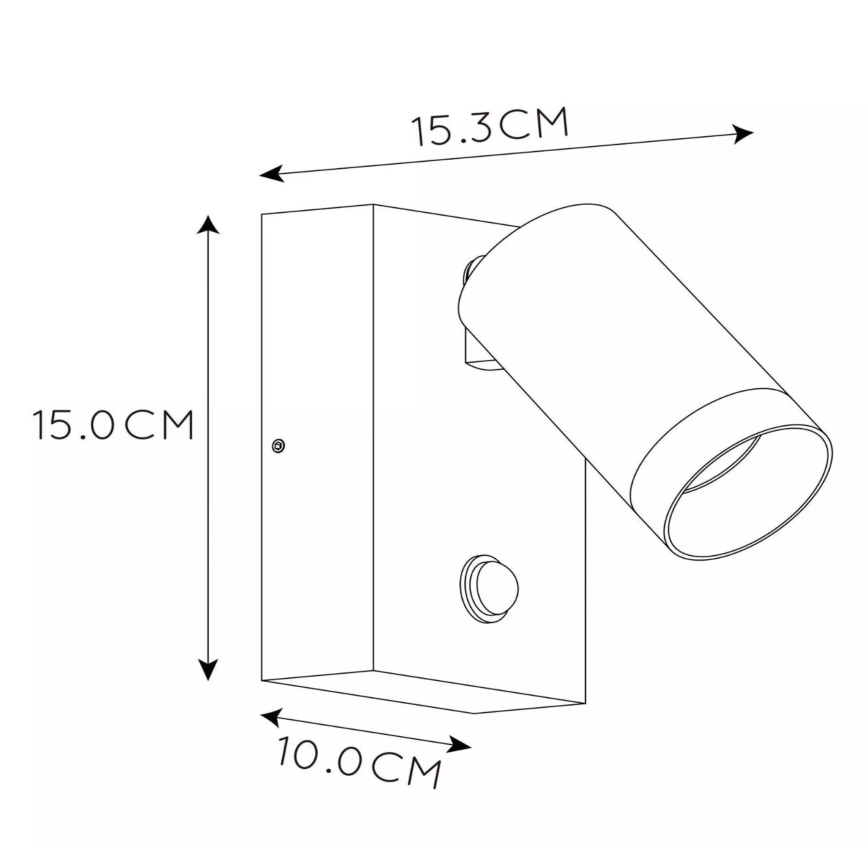 Lucide 09831/01/30 - Venkovní svítidlo se senzorem TAYLOR 1xGU10/50W/230V IP54