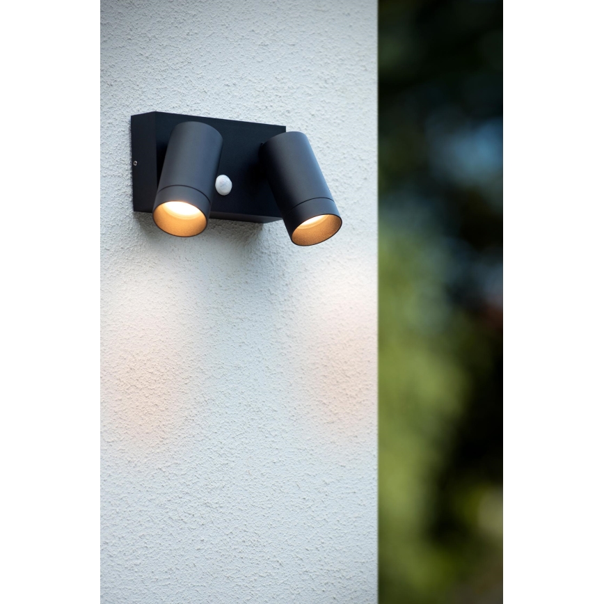 Lucide 09831/02/30 - Venkovní svítidlo se senzorem TAYLOR 2xGU10/50W/230V IP54