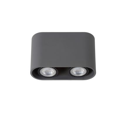Lucide 09914/10/36 - LED bodové svítidlo BENTOO-LED 2xGU10/4,5W/230V šedé