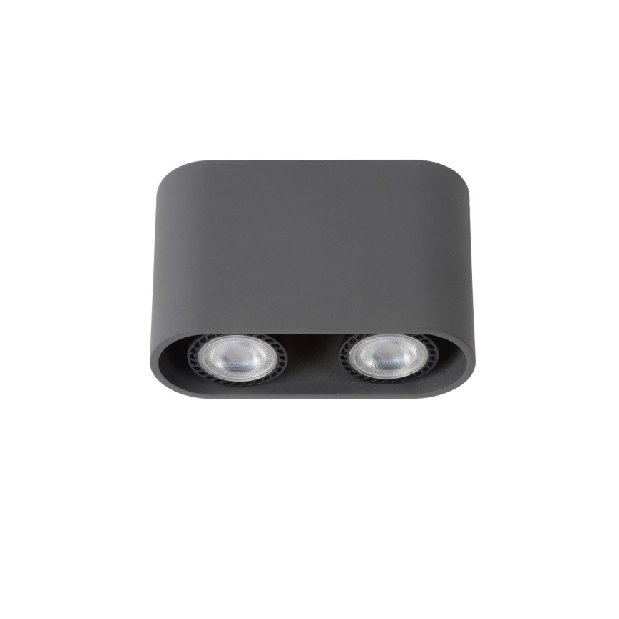 Lucide 09914/10/36 - LED bodové svítidlo BENTOO-LED 2xGU10/4,5W/230V šedé