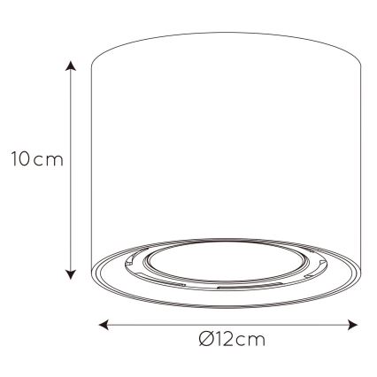 Lucide 09921/12/30 - LED Stmívatelné bodové svítidlo FEDLER 1xGU10/12W/230V 2200-3000K CRI95 černá