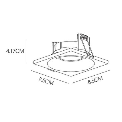 Lucide 09924/01/30 - Koupelnové podhledové svítidlo ZIVA 1xGU10/50W/230V IP44