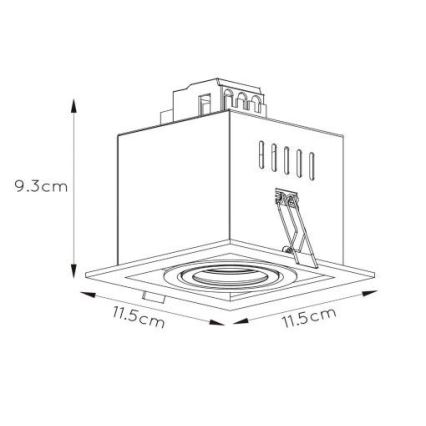 Lucide 09926/01/30 - Podhledové svítidlo CHIMNEY 1xGU10/50W/230V