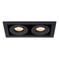 Lucide 09926/02/30 - Podhledové svítidlo CHIMNEY 2xGU10/50W/230V černá