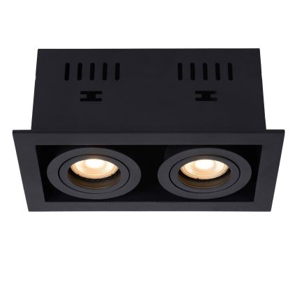 Lucide 09926/02/30 - Podhledové svítidlo CHIMNEY 2xGU10/50W/230V černá