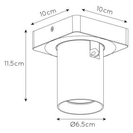 Lucide 09929/05/31 - LED Stmívatelné bodové svítidlo NIGEL 1xGU10/5W/230V bílá CRI 95