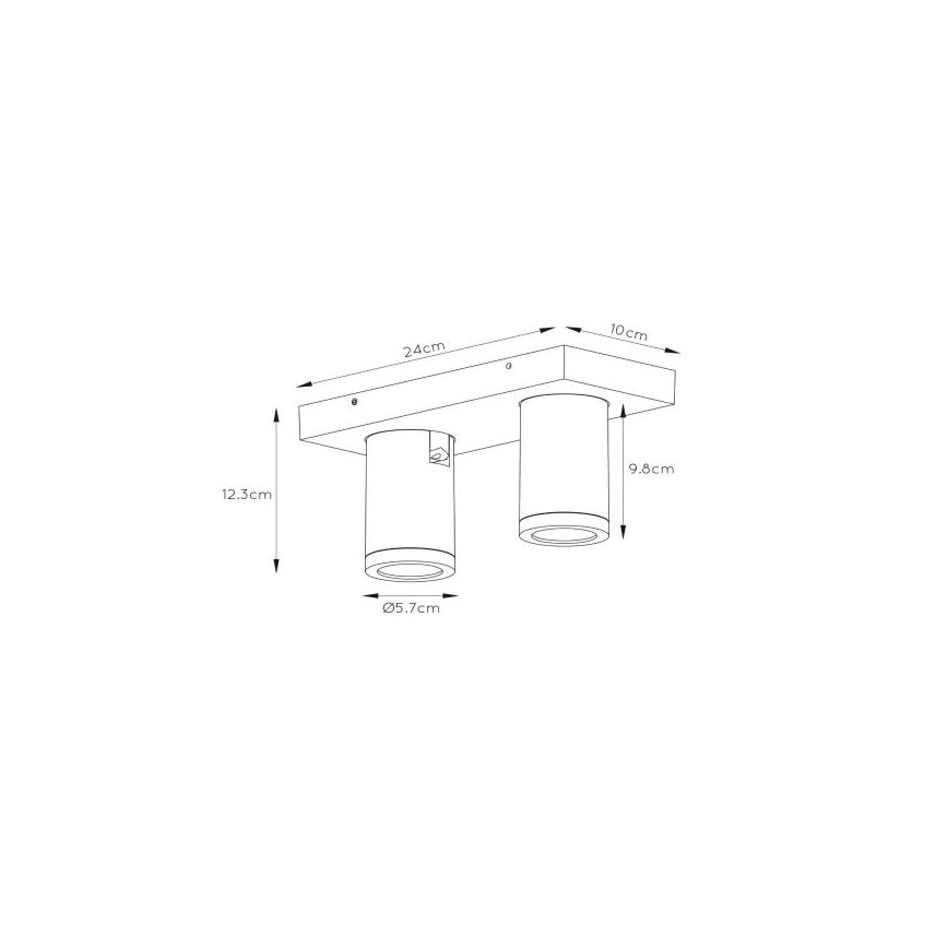 Lucide 09930/10/30 - LED Stmívatelné bodové svítidlo TAYLOR 2xGU10/5W/230V IP44