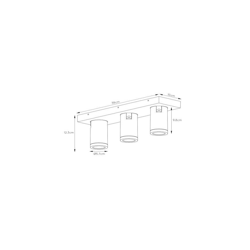 Lucide 09930/15/30 - LED Stmívatelné koupelnové bodové svítidlo TAYLOR 3xGU10/5W/230V IP44
