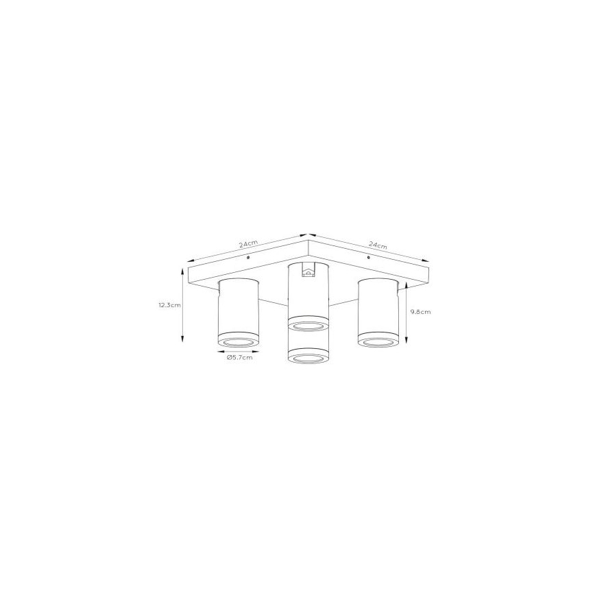 Lucide 09930/20/30 - LED Stmívatelné bodové svítidlo TAYLOR 4xGU10/5W/230V IP44