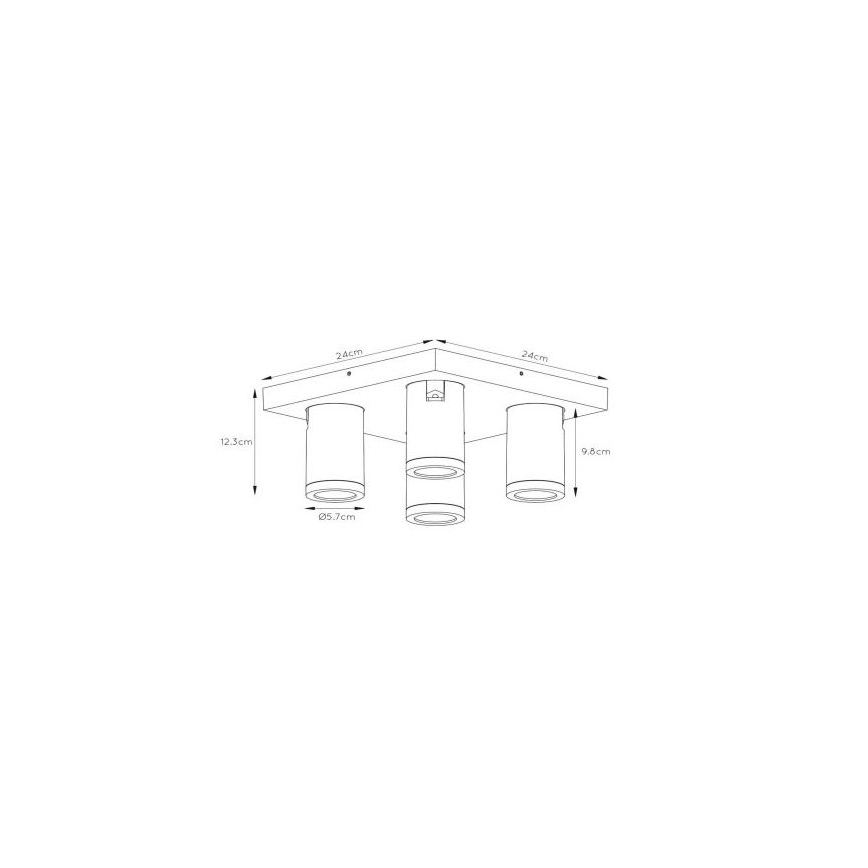 Lucide 09930/20/31 - LED Stmívatelné bodové svítidlo TAYLOR 4xGU10/5W/230V IP44