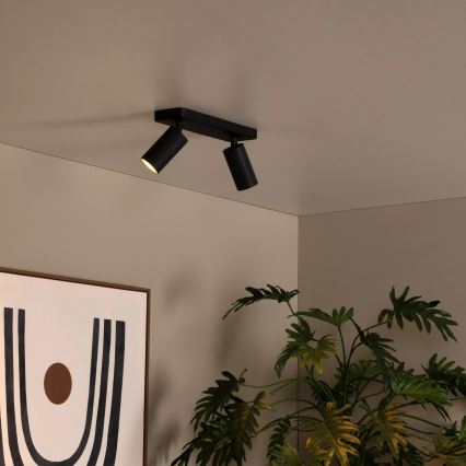 Lucide 09939/02/30 - Bodové svítidlo CLUBS 2xGU10/40W/230V černá