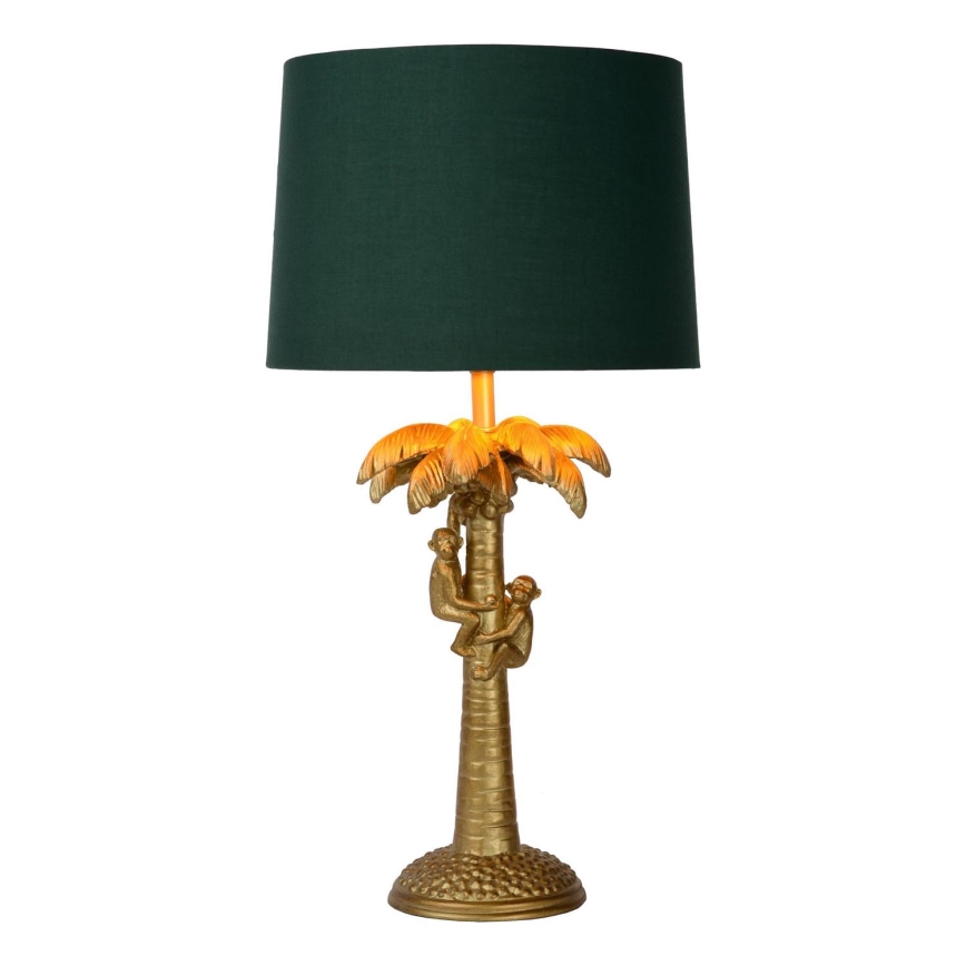 Lucide 10505/81/02 - Stolní lampa COCONUT 1xE27/60W/230V zlatá/zelená