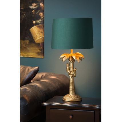 Lucide 10505/81/02 - Stolní lampa COCONUT 1xE27/60W/230V zlatá/zelená