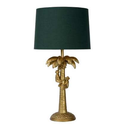 Lucide 10505/81/02 - Stolní lampa COCONUT 1xE27/60W/230V zlatá/zelená
