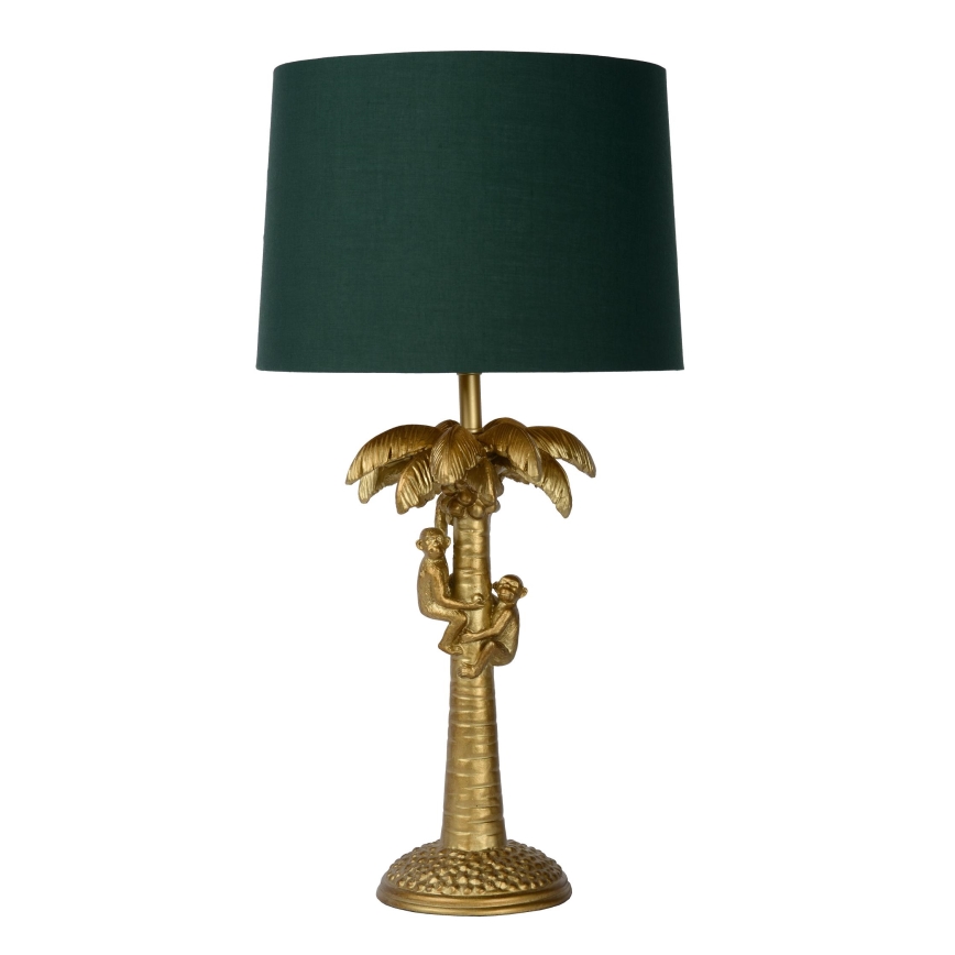 Lucide 10505/81/02 - Stolní lampa COCONUT 1xE27/60W/230V zlatá/zelená