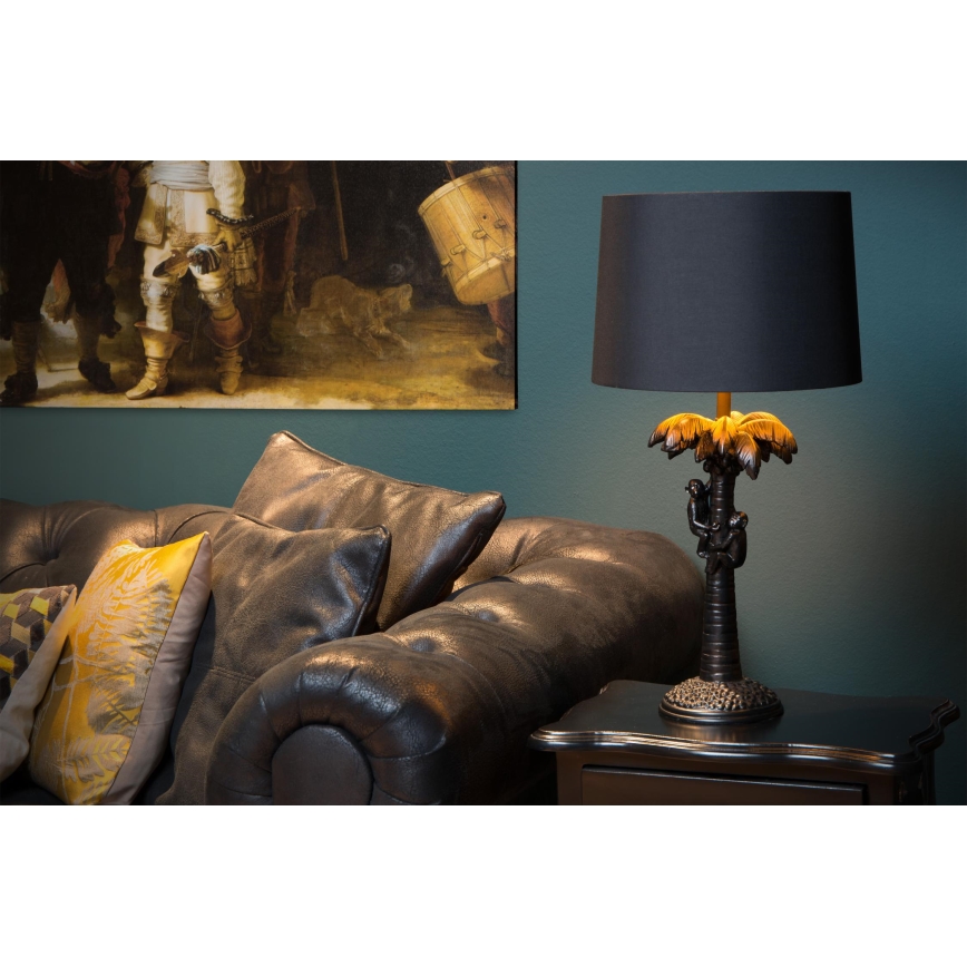 Lucide 10505/81/30 - Stolní lampa COCONUT 1xE27/60W/230V černá