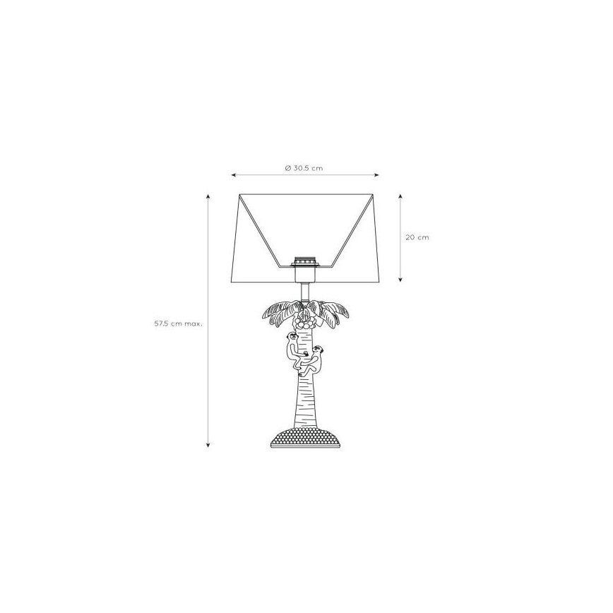 Lucide 10505/81/30 - Stolní lampa COCONUT 1xE27/60W/230V černá