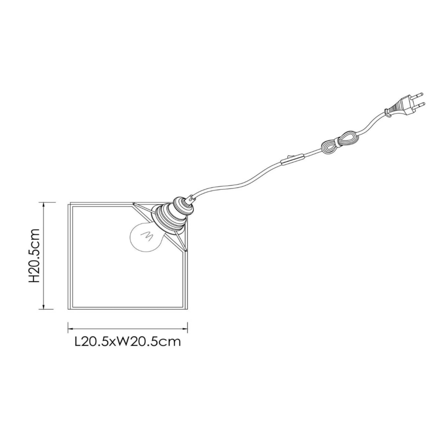 Lucide 10518/20/60 - Stolní lampa DAVOS 1xE27/60W/230V