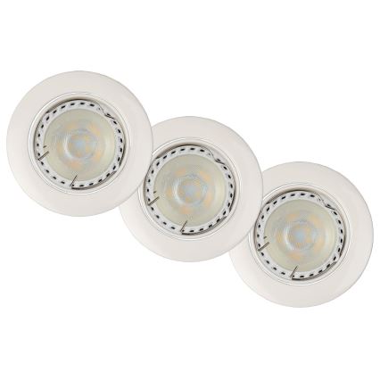 Lucide 11001/15/31 - SADA 3x LED podhledové svítidlo FOCUS 3xGU10/5W/230V bílé kulaté