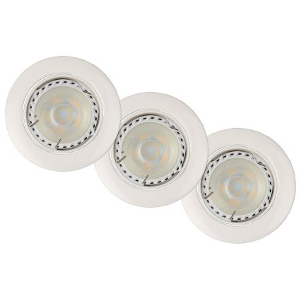 Lucide 11001/15/31 - SADA 3x LED Stmívatelné podhledové svítidlo FOCUS 1xGU10/5W/230V bílé kulaté