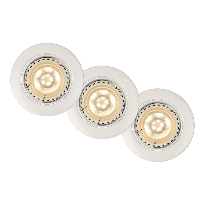 Lucide 11001/15/31 - SADA 3x LED Stmívatelné podhledové svítidlo FOCUS 1xGU10/5W/230V bílé kulaté