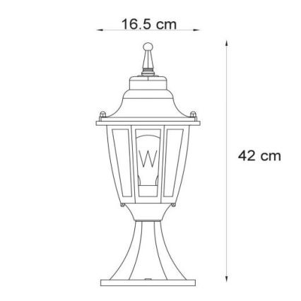 Lucide 11834/01/30 - Venkovní lampa TIRENO 1xE27/60W/230V černá IP44