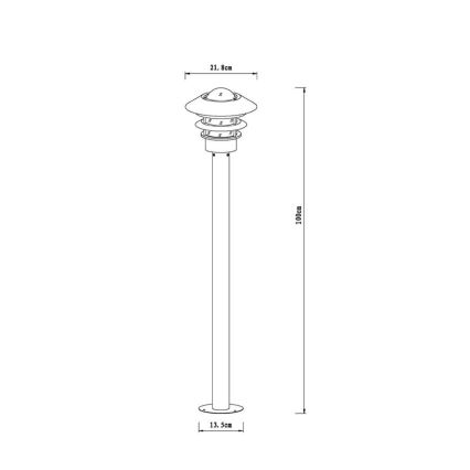 Lucide 11874/99/30 - Venkovní lampa ZICO 1xE27/60W/230V IP44