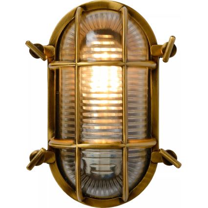 Lucide 11891/20/02 - Venkovní nástěnné svítidlo DUDLEY 1xE27/40W/230V IP65 zlatá