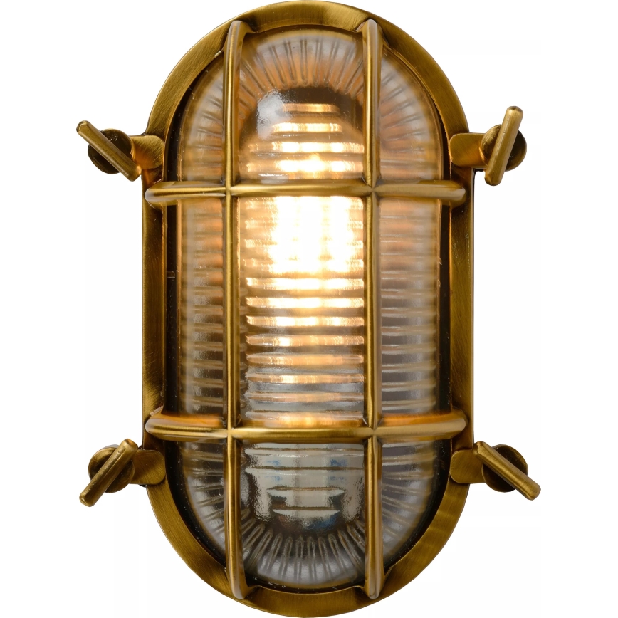 Lucide 11891/20/02 - Venkovní nástěnné svítidlo DUDLEY 1xE27/40W/230V IP65 zlatá