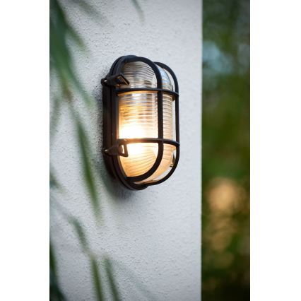 Lucide 11891/20/30 - Venkovní nástěnné svítidlo DUDLEY 1xE27/40W/230V IP65 černá