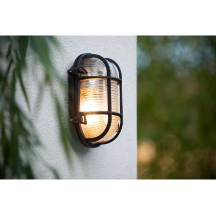 Lucide 11891/20/30 - Venkovní nástěnné svítidlo DUDLEY 1xE27/40W/230V IP65 černá