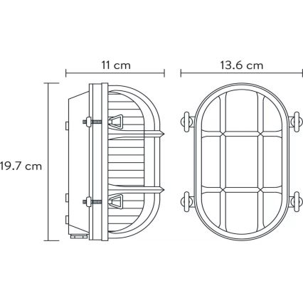 Lucide 11891/20/30 - Venkovní nástěnné svítidlo DUDLEY 1xE27/40W/230V IP65 černá