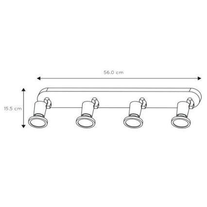 Lucide 11903/20/30 - LED bodové svítidlo JASTER-LED 4xGU10/5W/230V černé