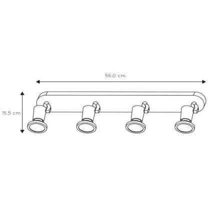 Lucide 11903/20/31 - LED bodové svítidlo JASTER-LED 4xGU10/5W/230V bílé