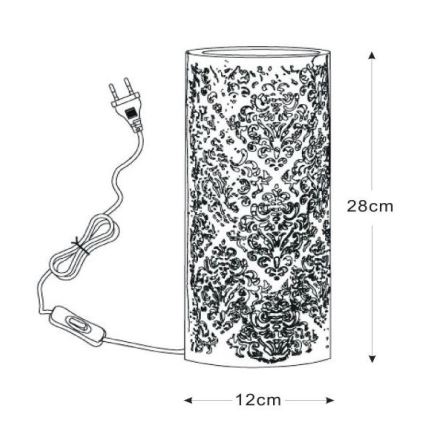 Lucide 13511/01/31 - Stolní lampa KANT 1xE14/25W/230V