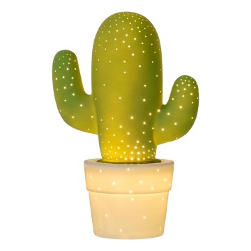 Lucide 13513/01/33 - Stolní lampa CACTUS 1xE14/25W/230V zelená