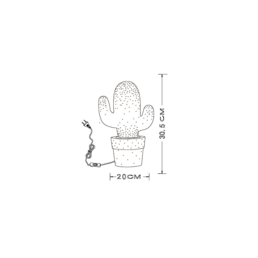 Lucide 13513/01/33 - Stolní lampa CACTUS 1xE14/40W/230V zelená