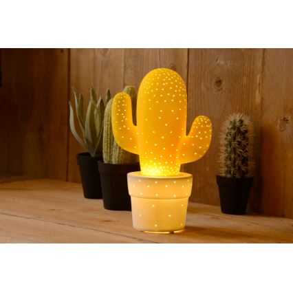 Lucide 13513/01/34 - Stolní lampa CACTUS 1xE14/40W/230V žlutá