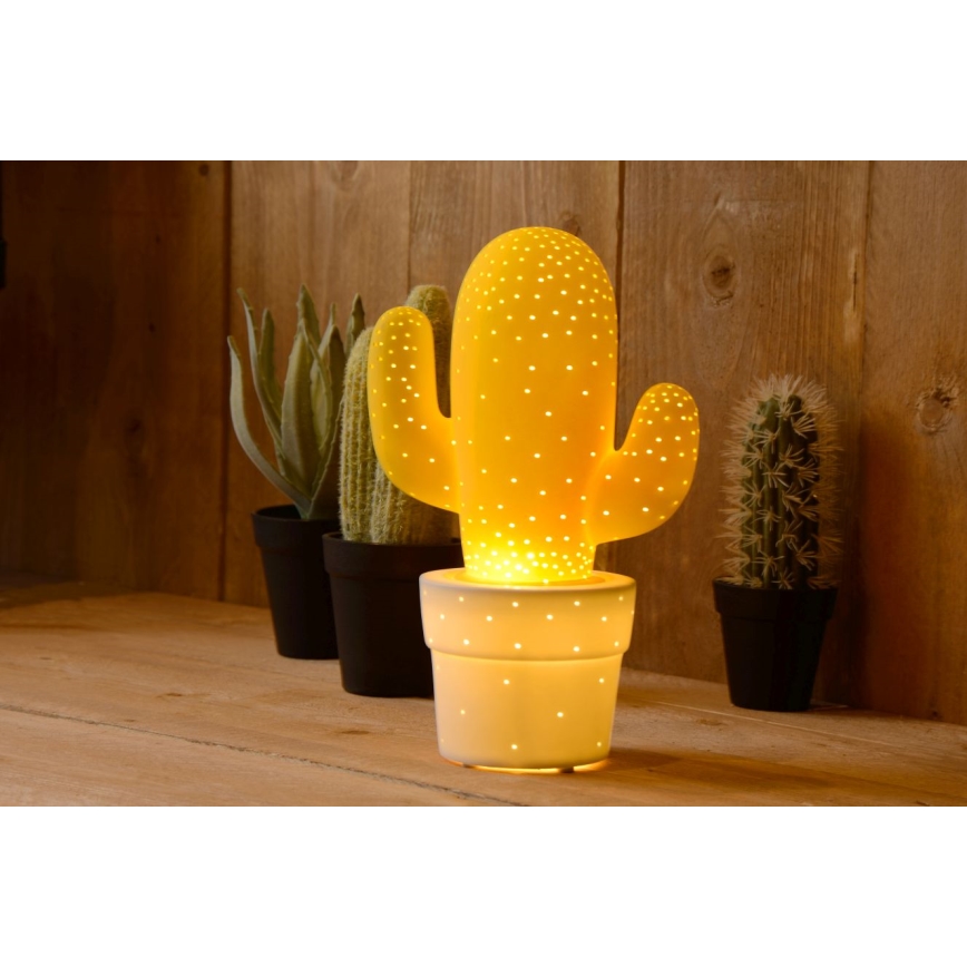 Lucide 13513/01/34 - Stolní lampa CACTUS 1xE14/40W/230V žlutá