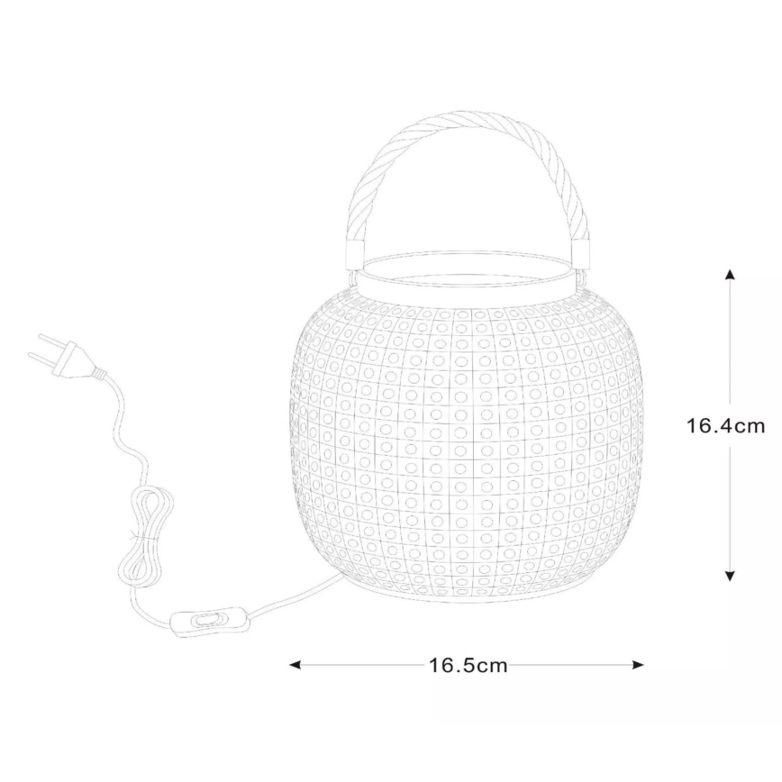Lucide 13525/01/31 - Stolní lampa SAFIYA 1xE14/25W/230V