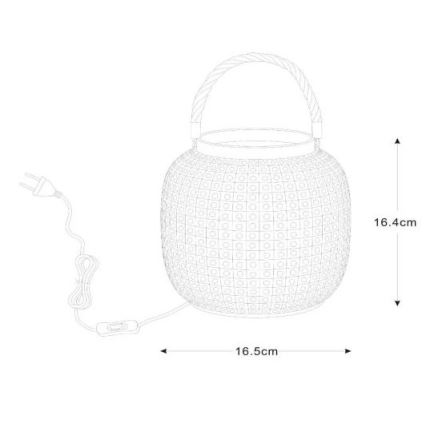 Lucide 13525/01/36 - Stolní lampa SAFIYA 1xE14/25W/230V antracit