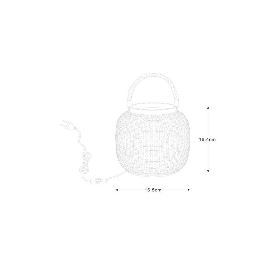 Lucide 13525/01/36 - Stolní lampa SAFIYA 1xE14/25W/230V antracit